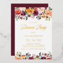 Buscar fiesta de cena del otoño invitaciones Floral