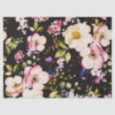 Buscar fondo negro papel de seda Estampado floral