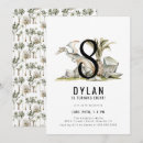 Buscar dinosaurio 13x18 invitaciones Chico