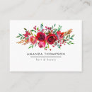 Buscar flor roja tarjetas de visita General y unisex