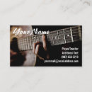 Buscar guitarrista tarjetas de visita Profesor