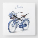 Buscar bicicleta azul relojes de pared Ciclista