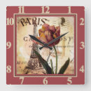 Buscar parís relojes de pared Rojo