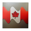 Buscar bandera canadiense azulejos Rojo