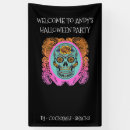 Buscar cráneo del azúcar lonas Halloween