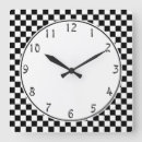 Buscar a cuadros blanco y negro relojes de pared Tablero de ajedrez