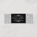 Buscar cordón blanco tarjetas de visita Blanco y negro