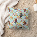 Buscar afro cojines Patrón de afro unicornio