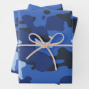 Buscar camuflaje papel de regalo Azul