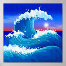 Buscar gran onda posters Azul