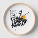 Buscar gato halloween de relojes de pared Esqueleto