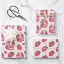 Buscar fresas papel de regalo Chica