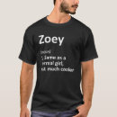 Buscar zoey camisetas Divertido
