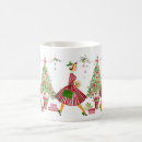 Buscar rayas rojas y verdes tazas Para ella