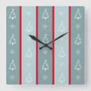 Buscar árbol navidad cuadrados de relojes de pared Geométrico