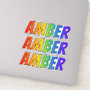Buscar amber pegatinas Nombre ámbar