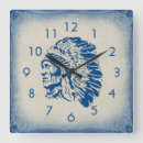 Buscar cultura india relojes de pared Cherokee