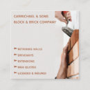 Buscar albañilería tarjetas de visita Ladrillo