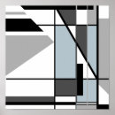 Buscar abstracto blanco y negro posters Gris