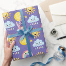 Buscar sol y luna papel de regalo Para niños