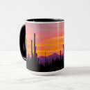 Buscar desierto tazas Puesta de sol