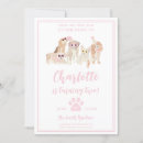 Buscar puppy party invitaciones Rosa