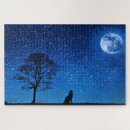 Buscar lobo y luna puzzles Noche