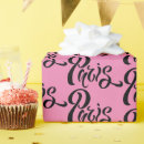 Buscar rosa y negro papel de regalo Tipografía
