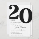 Buscar 20th birthday invitaciones Simple