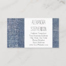 Buscar jeans tarjetas de visita Denim