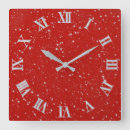 Buscar rojo y plata relojes de pared Para todos