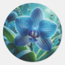 Buscar orquídea azul pegatinas Botánico
