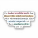 Buscar john 3 16 pegatinas Por dios tan querido