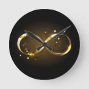 Buscar infinito relojes de pared Negro
