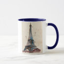 Buscar torre eiffel tazas Acuarela