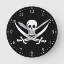 Buscar pirata relojes de pared Espadas cruzadas