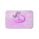 Buscar paz alfombrillas de baño Rosa