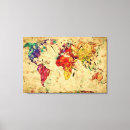 Buscar mapa del mundo lienzos Acuarela