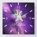 Buscar habitación relojes de pared Unicornio
