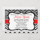 Buscar damasco rojo y negro invitaciones Fiesta
