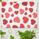 Buscar corazones rojos paños de cocina Día de san valentín