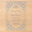 Buscar decorativo invitaciones Azul