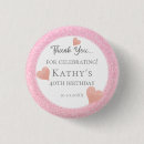 Buscar 40 a fiesta de cumpleaños chapas Rosa