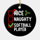 Buscar jugador de softball adornos Navidades