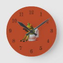 Buscar rana divertida relojes de pared Verde