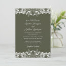 Buscar verde musgo invitaciones Vintage
