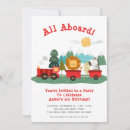 Buscar tren animal invitaciones Chico