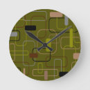 Buscar camuflaje verde relojes de pared Marrón