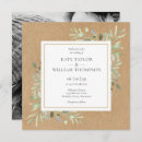 Buscar papel y blanco kraft boda invitaciones Invitados