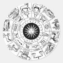 Buscar rueda del zodiaco pegatinas Blanco y negro